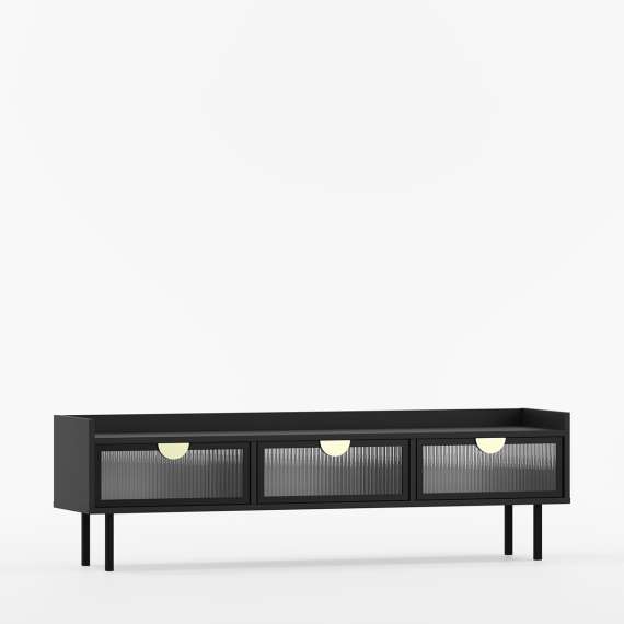 Tv-benk Sigi 150-180x42 cm - Glassdører - Lav - Velg farge selv