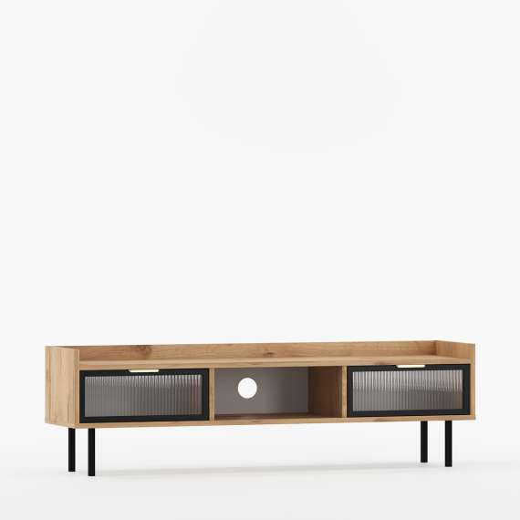 Tv-benk Sigi 150-180x42 cm - Glassdører - Lav - Velg farge selv