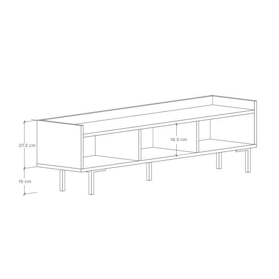 Sigi tv-benk 150-180x42 cm - Lav tv-benk med ben