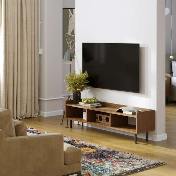 Sigi tv-benk 150-180x42 cm - Lav tv-benk med ben