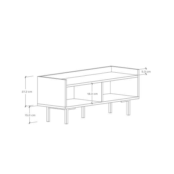 Tv-benk Sigi 100-140x42 cm - Lav tv-benk