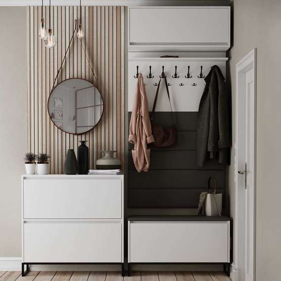 Skobenk Odis 40-160x59 cm - Benk med sittepute - Flere farger