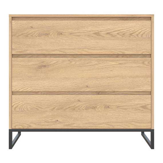 Kommode Odis 40-120x93 cm - 3 skuffer - metallben