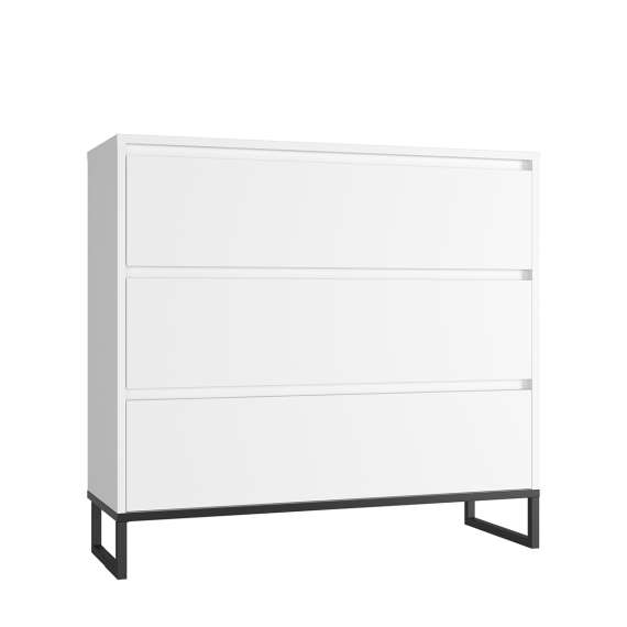 Kommode Odis 40-120x93 cm - 3 skuffer - metallben