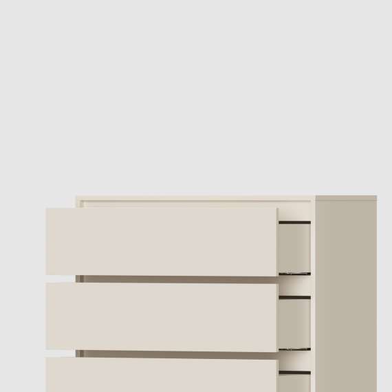 Kommode Odis 40-120x93 cm - 3 skuffer - metallben