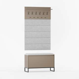 Entregarderobe Odis 40-120 cm - Benk med sittepute - Velg bredde selv