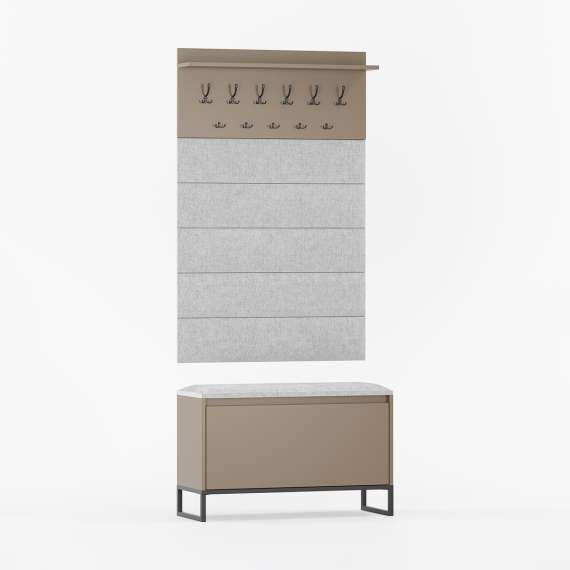 Entregarderobe Odis 40-120 cm - Benk med sittepute - Velg bredde selv