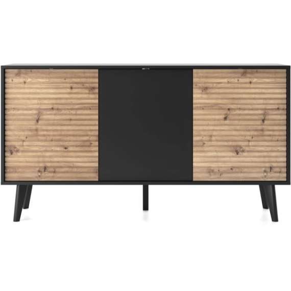 Skjenk Willow 154x83 cm - Svart - Eik