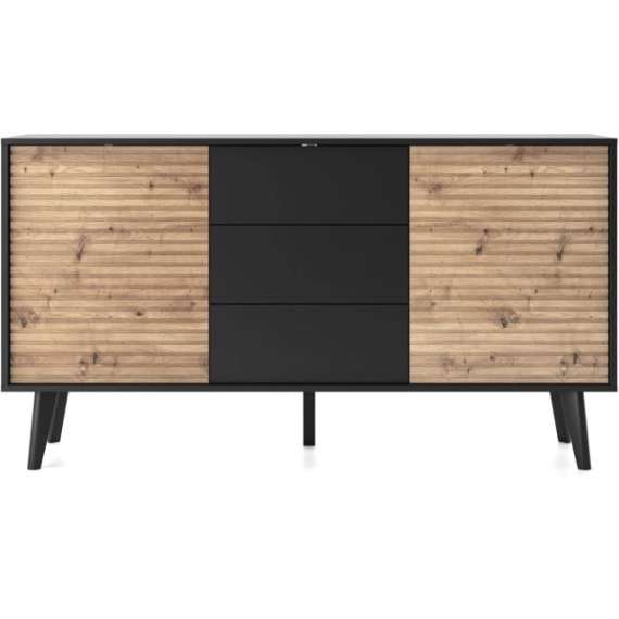 Skjenk Willow 154x83 cm - 2 dører - 3 skuffer