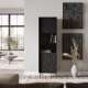 Vitrineskap Bullet 55x185 cm - Svart