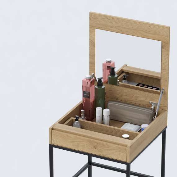 Toalettbord Odis 60-120x80 cm - Velg farge selv - med speil