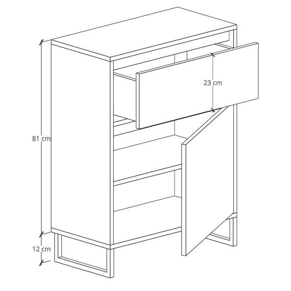 Skap Odis 40-60x93 cm - Velg bredde og farge selv