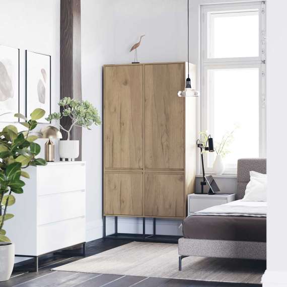 Garderobeskap Odis 100-120x202cm - Velg bredde og farge selv