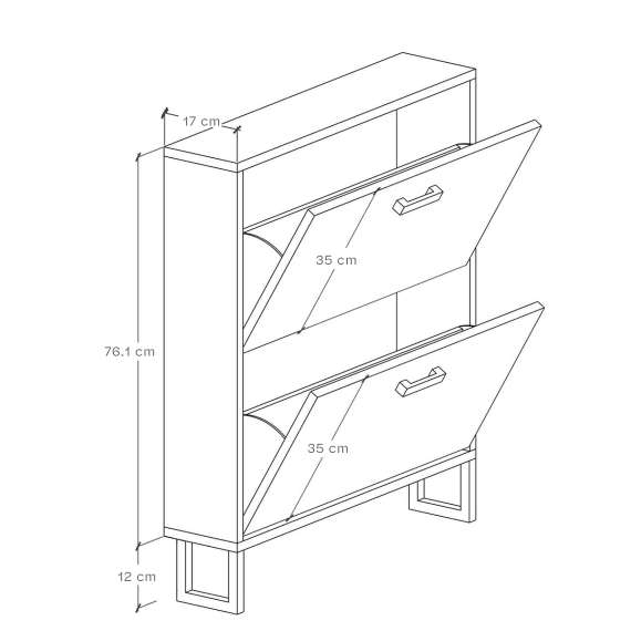 Skoskap Odis 40-100x88 cm - Velg bredde selv