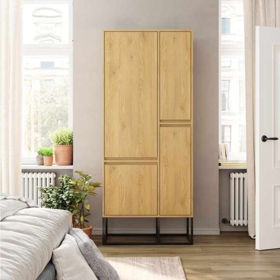 Garderobeskap Odis 80-100x202cm - Velg bredde og farge selv