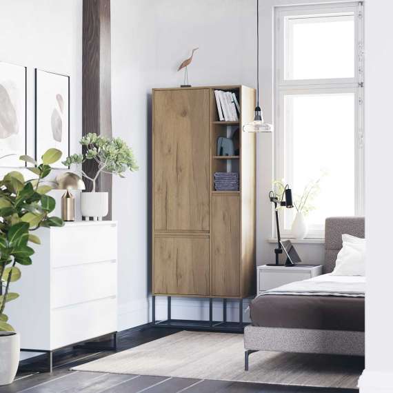 Garderobeskap Odis 80-100x202 cm - Velg bredde og farge selv