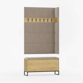 Entregarderobe Odis 40-160 cm - Benk med sittepute - Velg bredde selv
