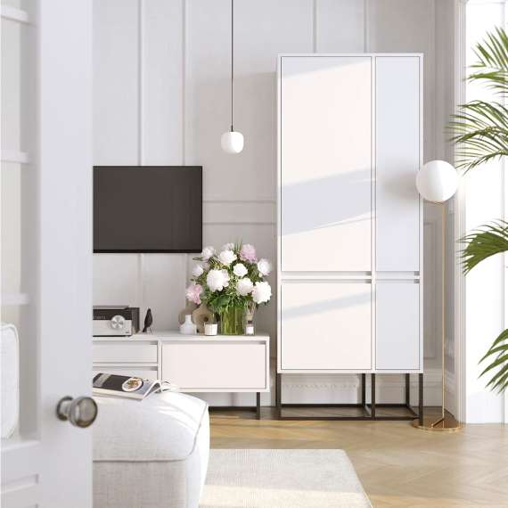 Garderobeskap Odis 80-100x202cm - Velg bredde og farge selv