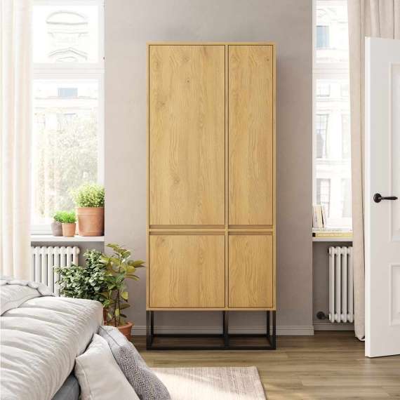 Garderobeskap Odis 80-100x202cm - Velg bredde og farge selv