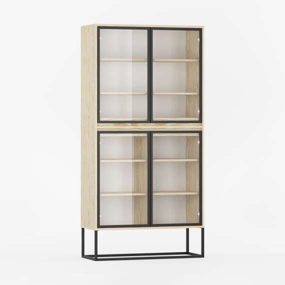 Vitrineskap Odis 40-100x202cm - Velg bredde og farge selv