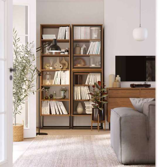 Vitrineskap Odis 40-100x202cm - Velg bredde og farge selv