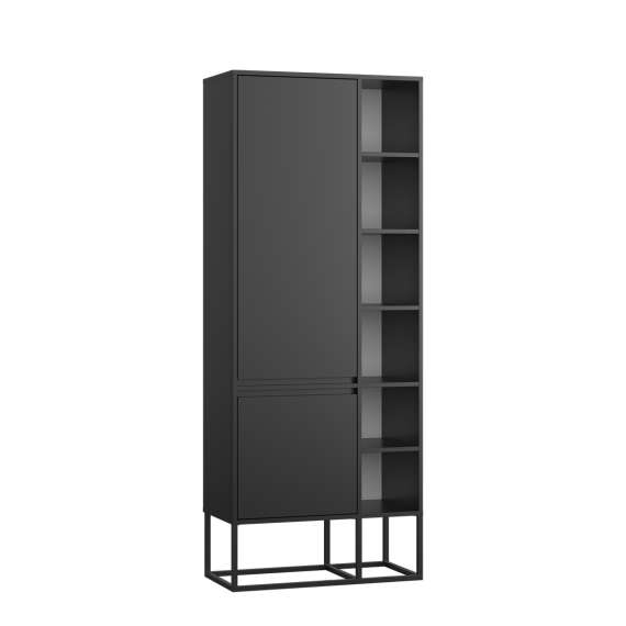 Garderobeskap - reol Odis 80-100x202cm - med metallben - Flere farger