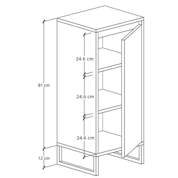 Skap Odis 40-60x93 cm - Velg bredde og farge selv