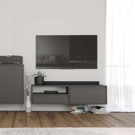 Tv-benk Ubbe WTV1 100-145x37 cm - veggmontert - velg bredde og farge selv