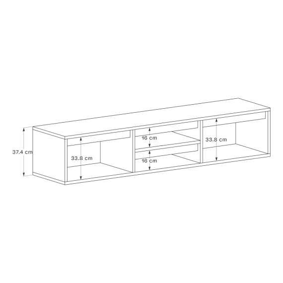 Tv-benk Ubbe 150-180x37 cm - 2 dører - 2 skuffer - Velg farge selv