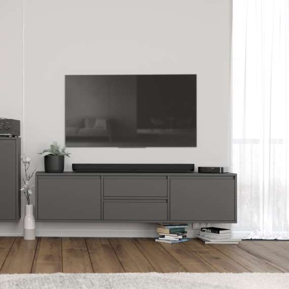 Tv-benk Ubbe 150-180x37 cm - 2 dører - 2 skuffer - Velg farge selv