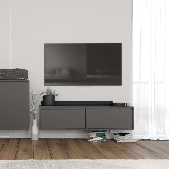 Tv-benk Ubbe WTV1K 100-145x37 cm - veggmontert - velg bredde og farge selv