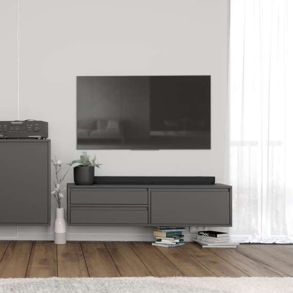 Tv-benk Ubbe WTV1S 100-145x37 cm - veggmontert - velg bredde og farge selv