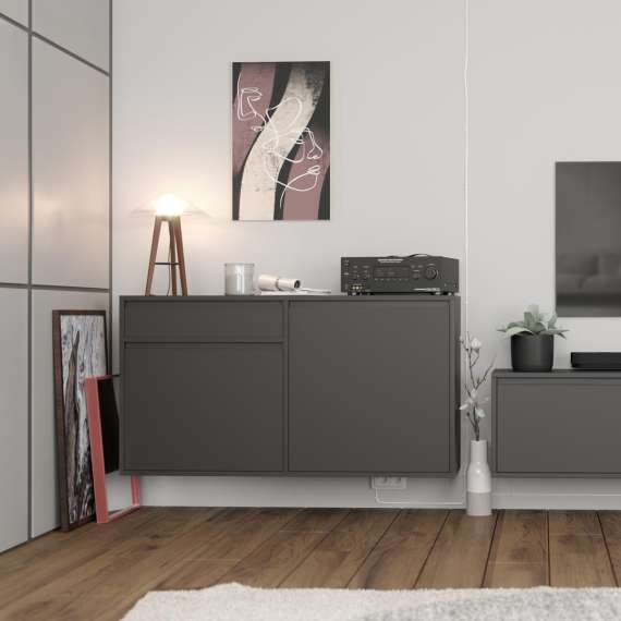 Skjenk Ubbe WTV2S 100-145x64 cm - velg bredde og farge selv