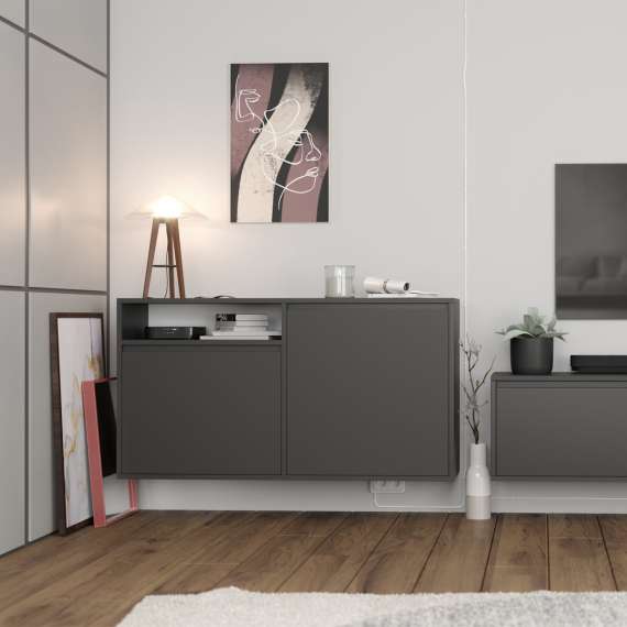 Skjenk Ubbe WTV2 100-145x64 cm - veggmontert - velg bredde og farge selv