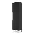 Skjenk Ravena 60x217 cm - Svart - Metallben - Spiler
