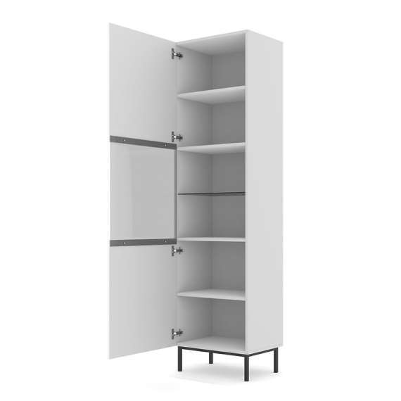 Vitrineskap Ravena 60x217 cm - Hvit - Spiler