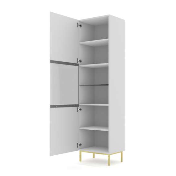 Vitrineskap Ravena 60x217 cm - Hvit - Spiler