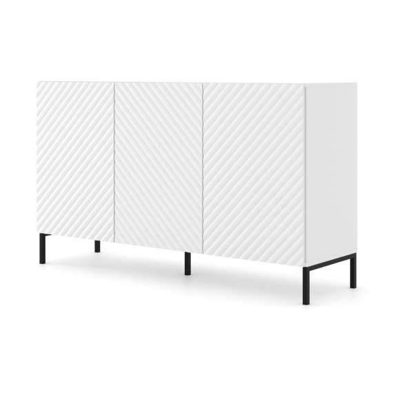 Skjenk Surf 150x87 cm  - hvit matt - 3 dører