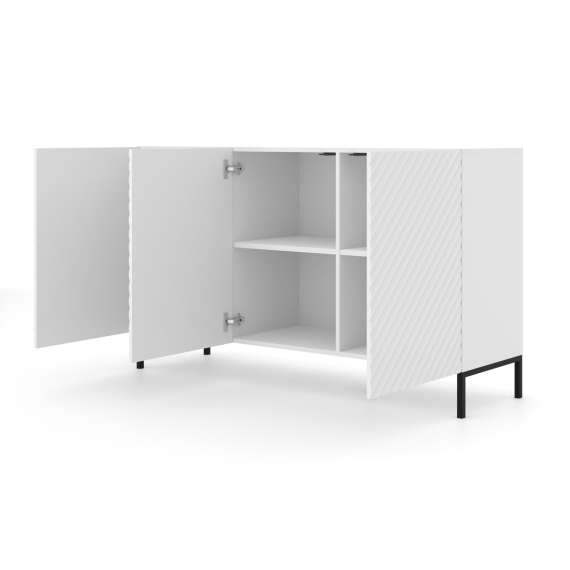 Skjenk Surf 150x87 cm  - hvit matt - 3 dører