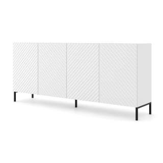 Skjenk Surf 200x87 cm  - hvit matt - 4 dører