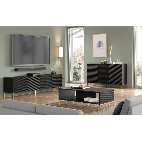 Tv-benk Surf 200 cm - 2 dører - 2 skuffer