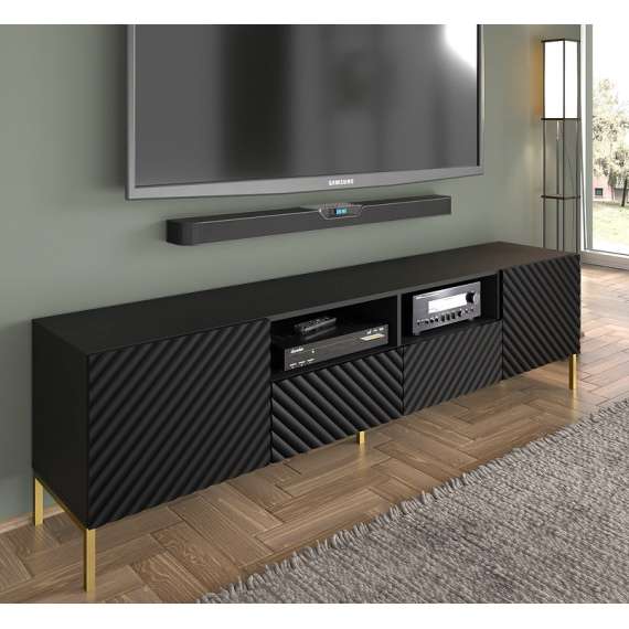 Tv-benk Surf 200 cm - 2 dører - 2 skuffer