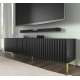 Tv-benk Wave 200 cm - 4 dører - Svart
