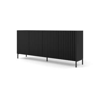Skjenk Wave 200 cm - 4 dører - svart matt