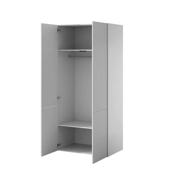 Garderobeskap Pafos 90x200 cm - Hvit matt