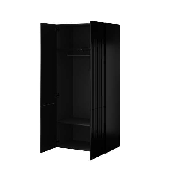 Garderobeskap Pafos 90x200 cm - Svart matt
