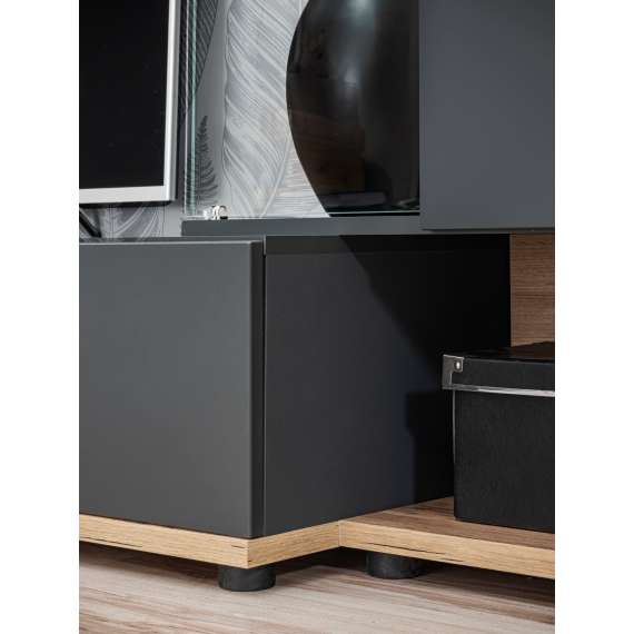 Seksjon SILK II 240x145 cm - eik wotan - antrasit