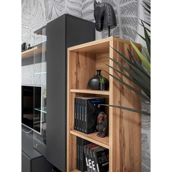 Seksjon SILK II 240x145 cm - eik wotan - antrasit