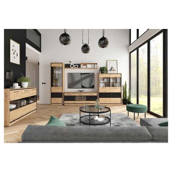 Tv-benk Pont 160x62 cm - 3 dører - høy