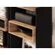Reol - bokhylle Tris 55x122 cm - Svart matt - Eik